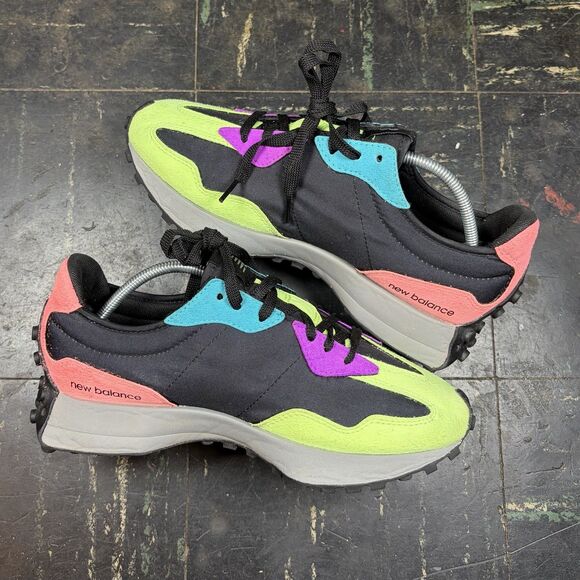 New Balance 327 Black Multi-Color (MS327EA) Sz 7.5 Comfort Clean OG Rare - Picture 2 of 5